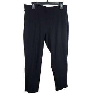 Susan Graver Petite Weekend Women Pant MP Premium Stretch Slim Leg Black A350176